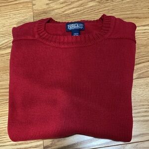 Lands' End Men's Rich Red Crewneck Sweater